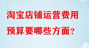 淘寶店鋪運(yùn)營費(fèi)用